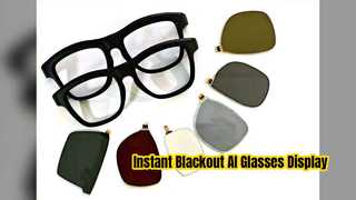 Instant Blackout Pink Liquid Crystal Display for AI Glasses